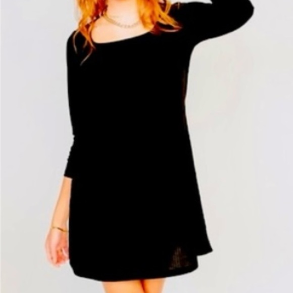 NWT! Old Navy Ribbed Knit, long sleeve Fit and Flare Minidress Small Tall - Picture 2 of 8